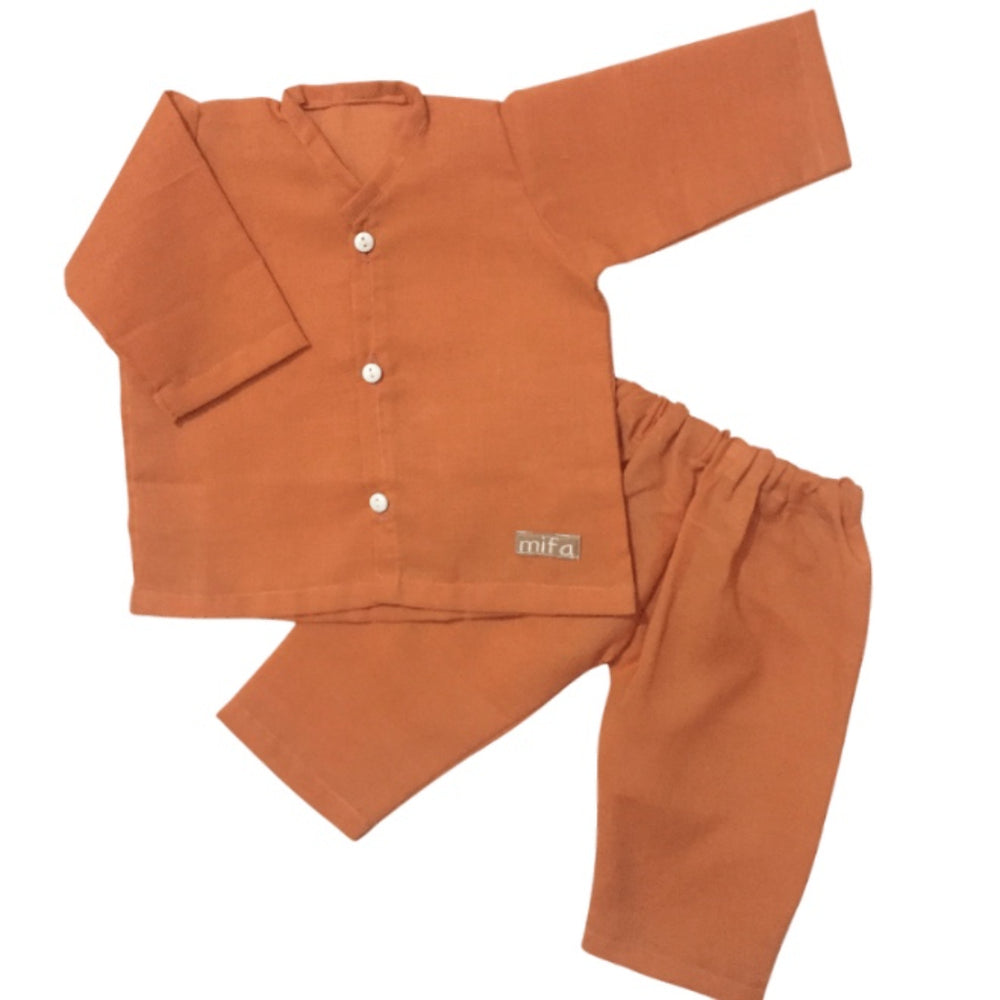 Tan Brown Cotton Sleep Suit