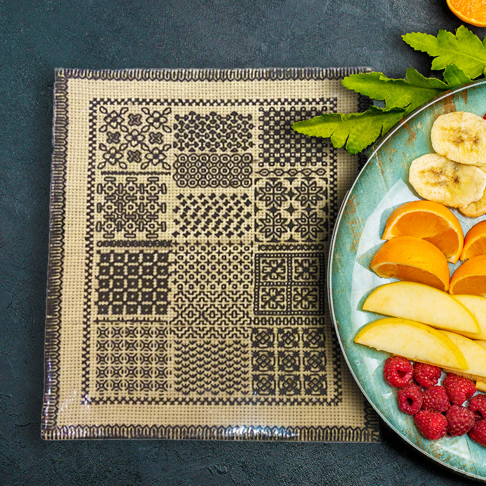 
                  
                    Hand-Embroidered Table Mats
                  
                