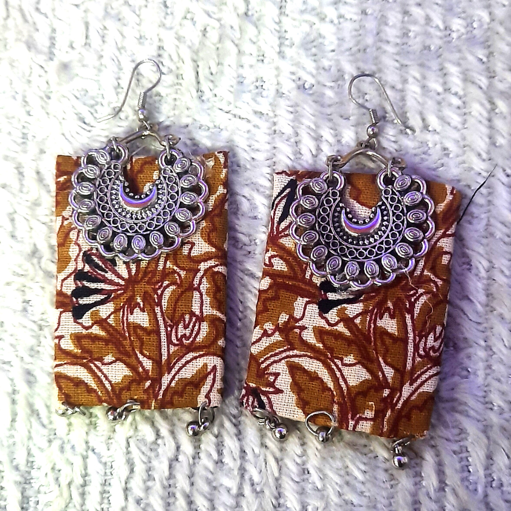 
                  
                    Handcrafted Fabric Earrings
                  
                