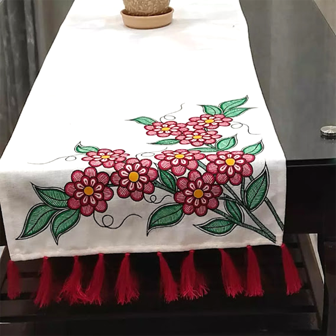 
                  
                    Table Runner With Flower Motif
                  
                