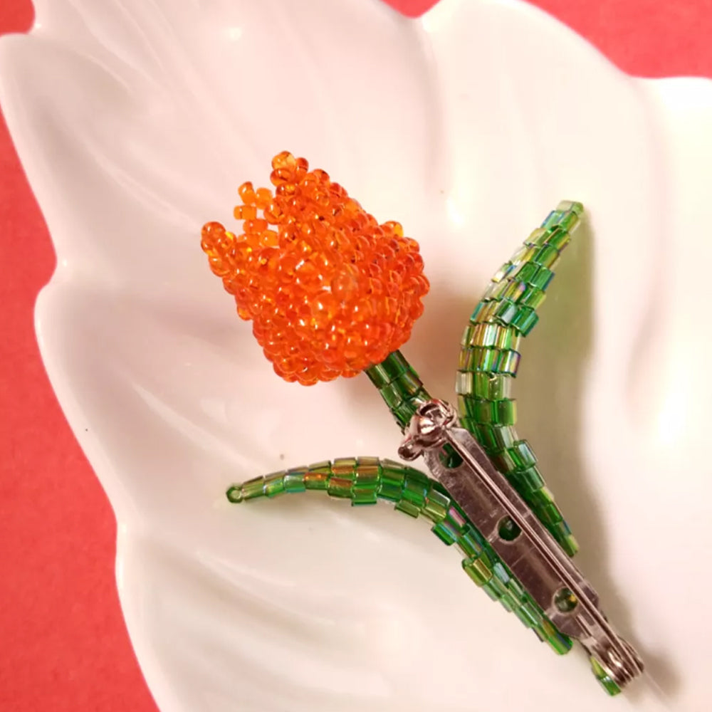 
                  
                    Orange Tulip Brooch
                  
                