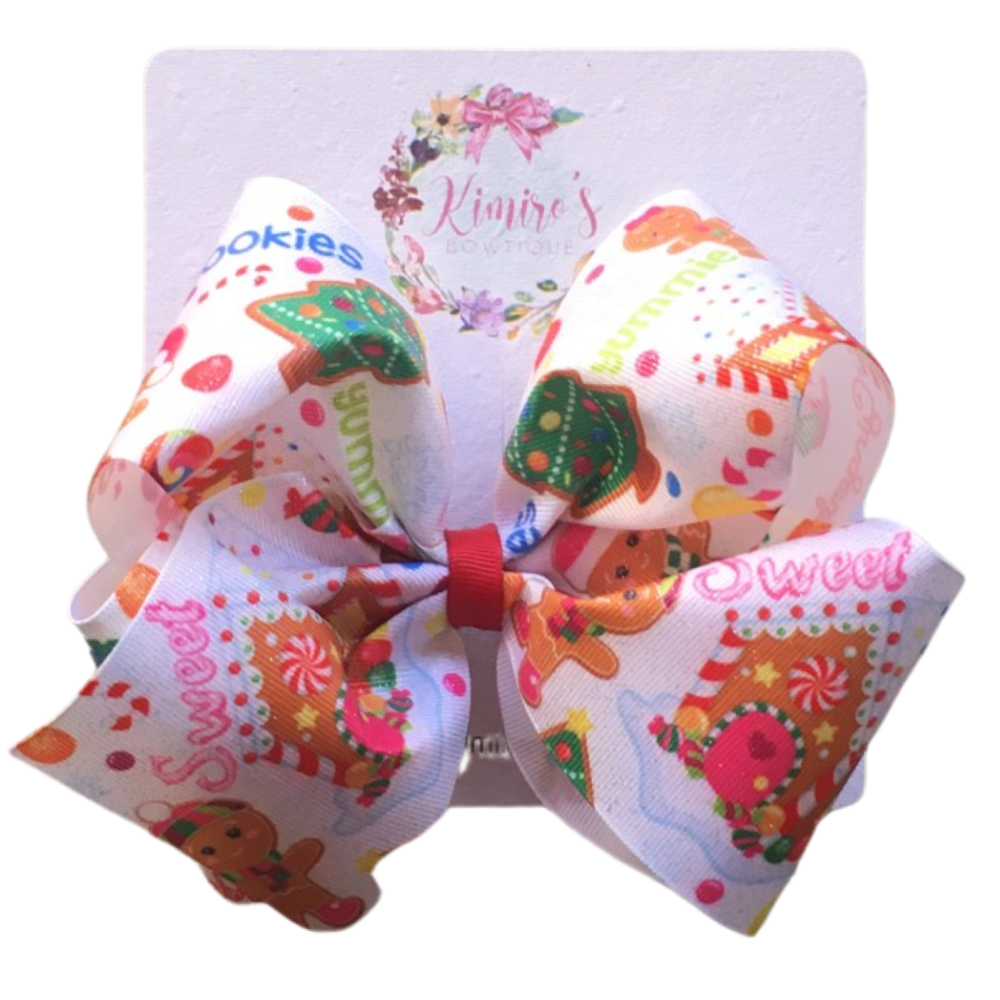 Gingerbread Land Jumbo Jojo Bow - Kreate