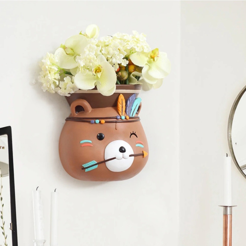 
                  
                    Brown-Bear Wall-Hanging Planter/Pot (Set of 2)
                  
                