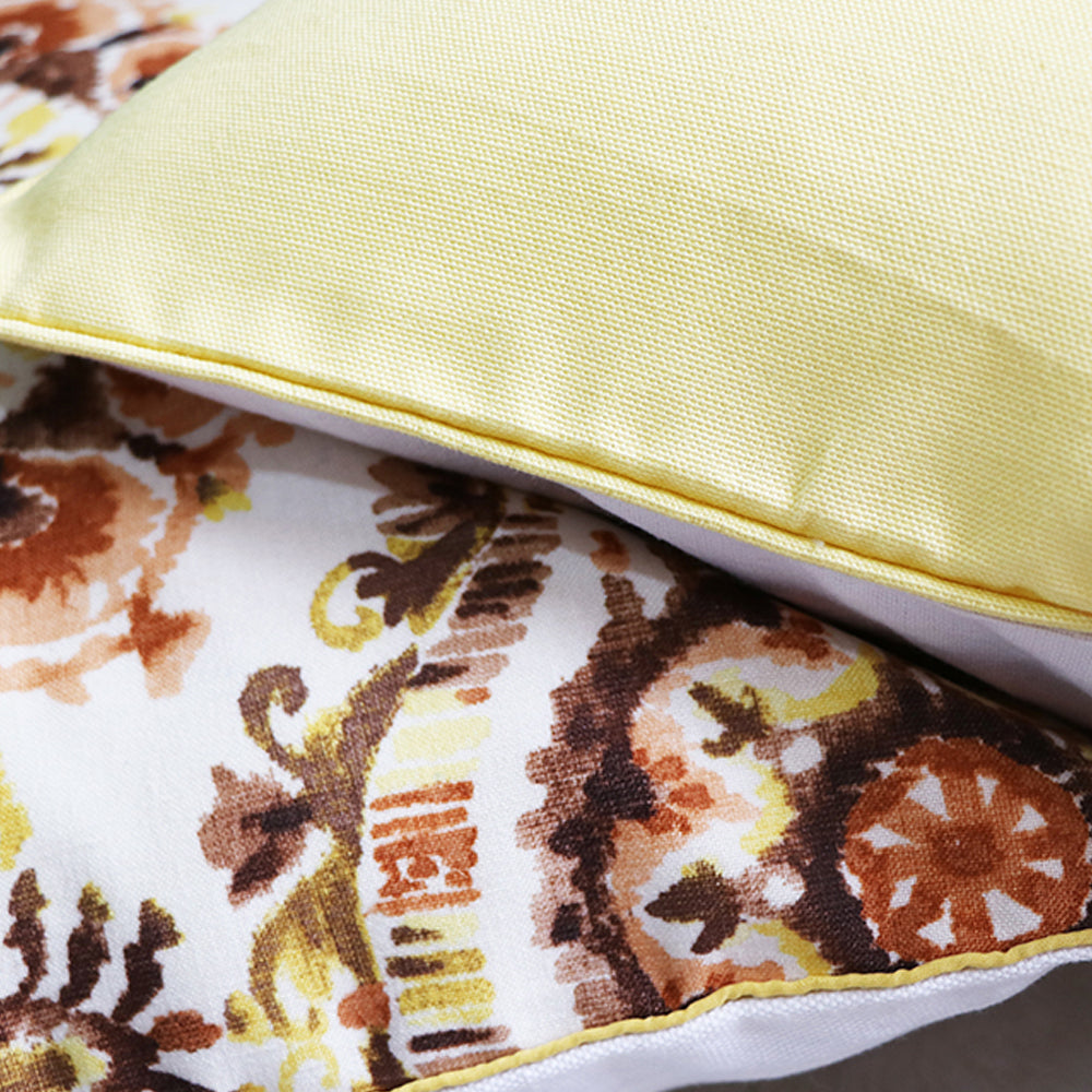 
                  
                    Brown & Yellow Cotton Flora Bloom Cushion Covers (Set of 3)
                  
                