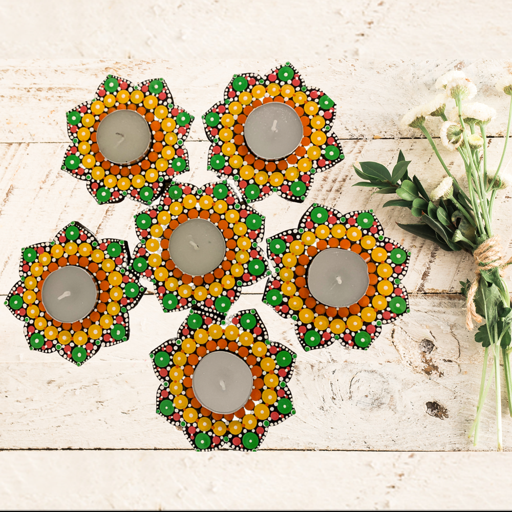 Mandala Tealight Holders ( Pack of 2 )