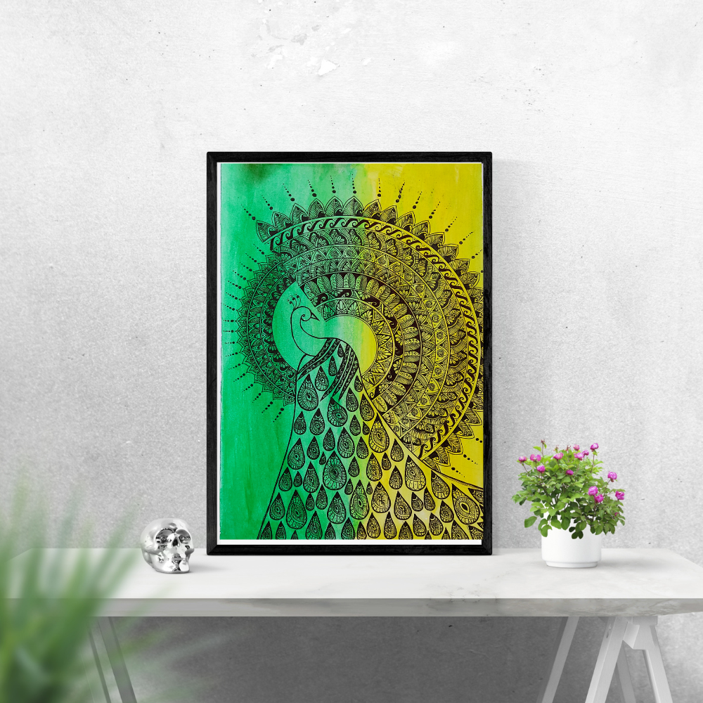 
                  
                    Peacock Mandala Art
                  
                