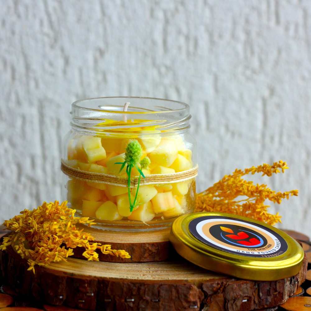 Hearts and Roses Chip Candle (Lemon)