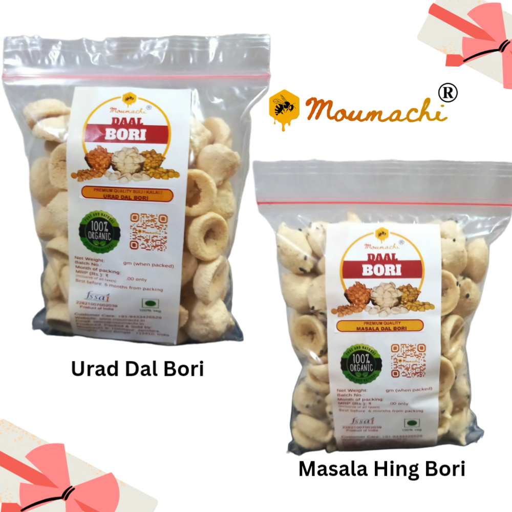 
                  
                    Moumachi Bengali Dal Bori (Lentil Dumpling) Masala Hing Bori and Urad Dal Bori
                  
                