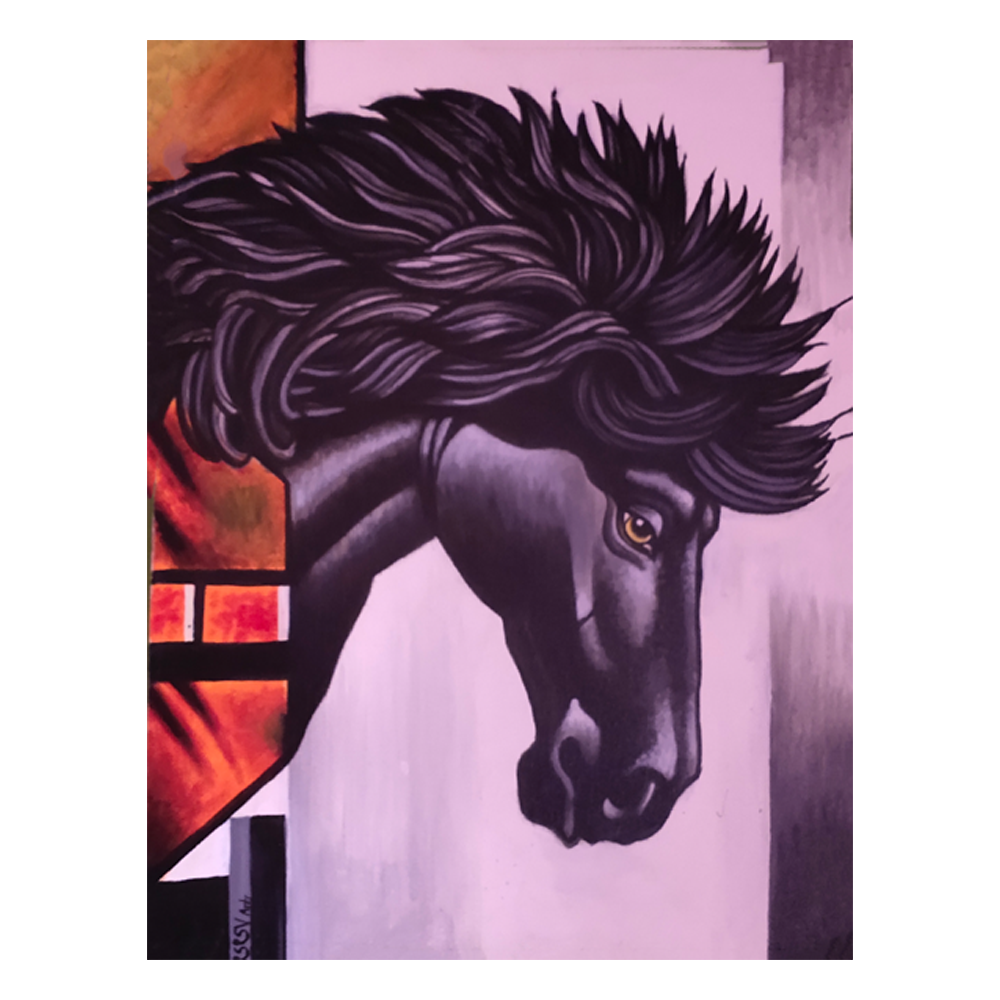 
                  
                    Black Horse Canvas Painting
                  
                