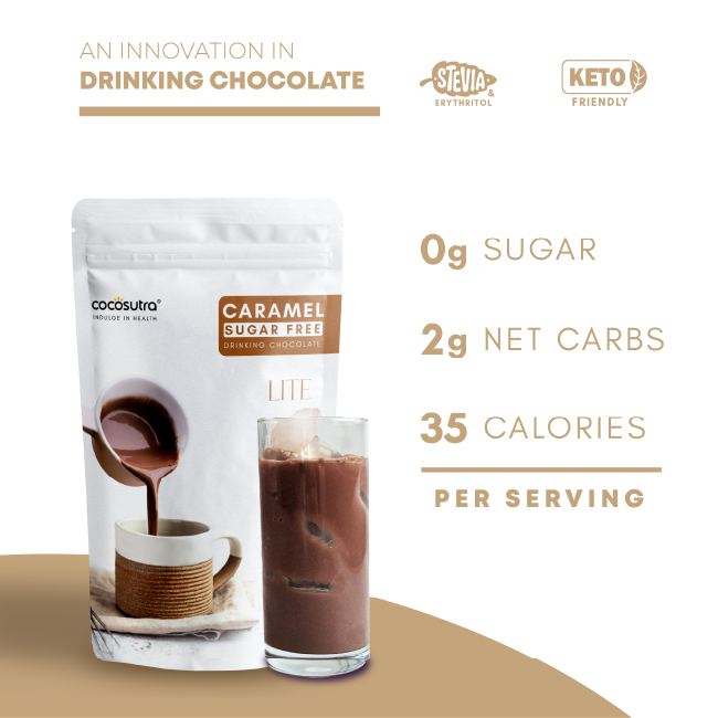 
                  
                    Cocosutra LITE - Sugar Free Drinking Chocolate Mix - Caramel (200g)
                  
                