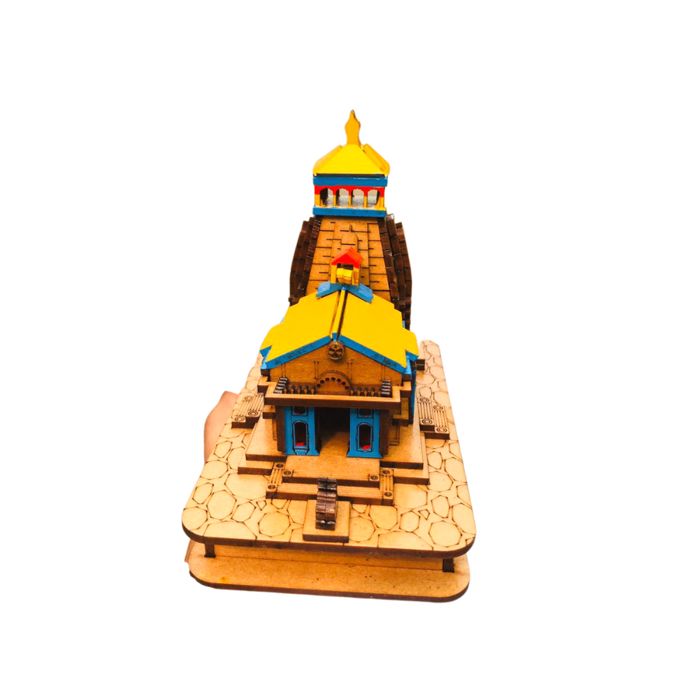 Shri Kedarnath Half Colour 3D Wooden Mandir