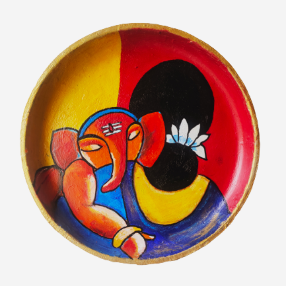 
                  
                    Hand-painted Wooden Plate with Ganesha
                  
                