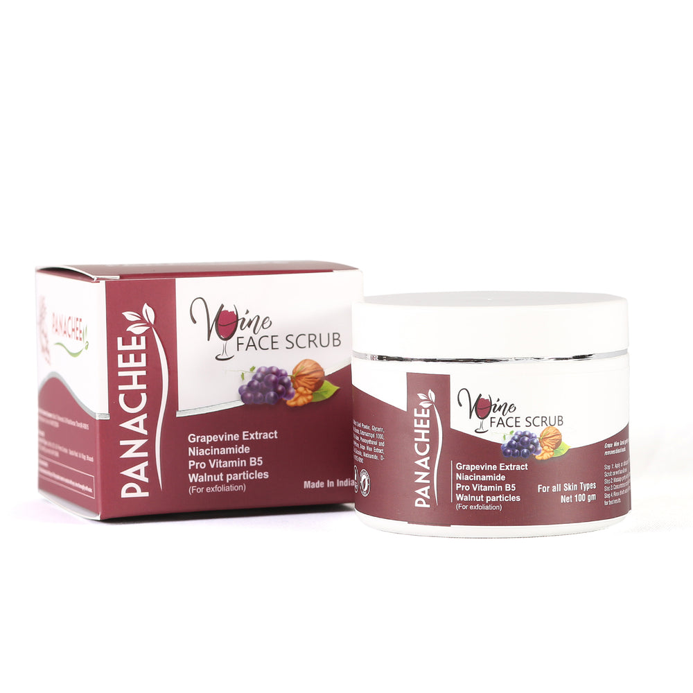 GrapeVine Anti Ageing Face Scrub with Pro Vitamin B5 & Walnut Shell Particles Scrub (100ml)