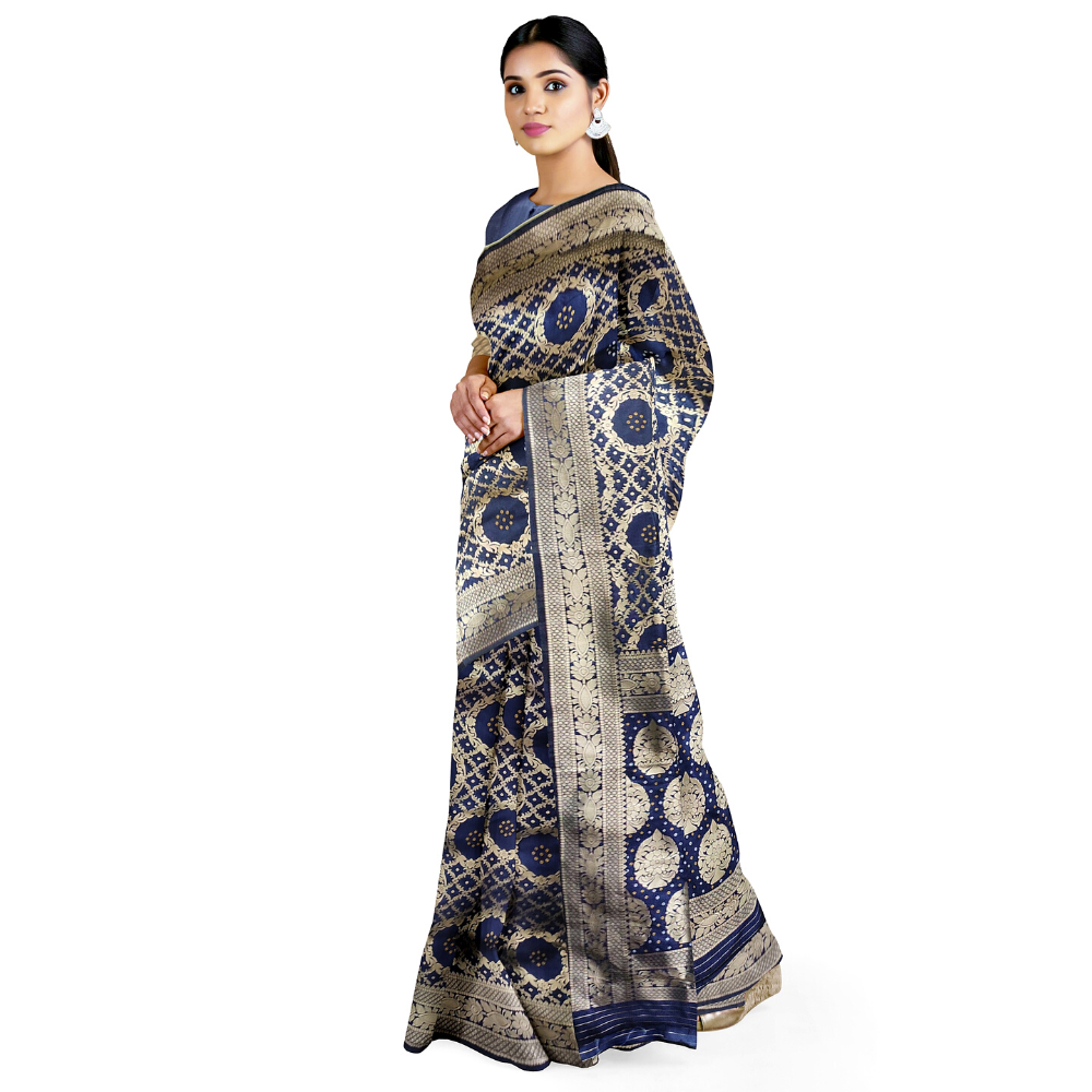 
                  
                    Handwoven Banarasi Silk Saree
                  
                