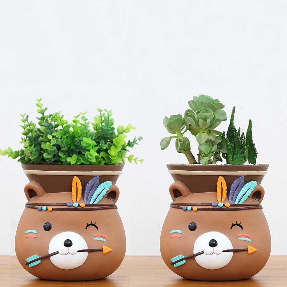 
                  
                    Brown-Bear Wall-Hanging Planter/Pot (Set of 2)
                  
                