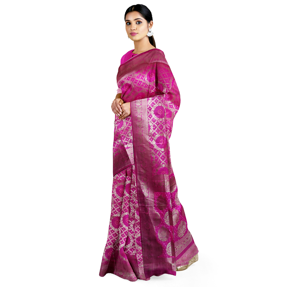 
                  
                    Handwoven Banarasi Silk Saree
                  
                