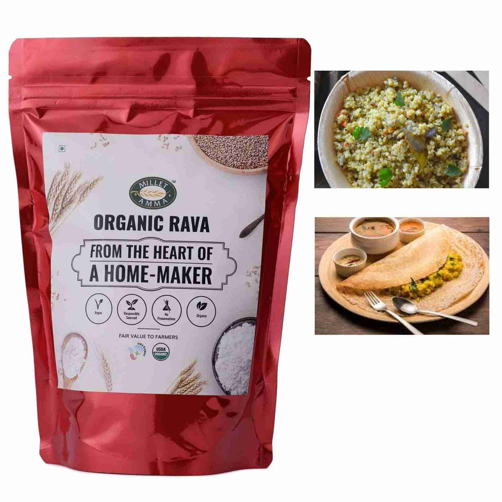Millet Amma Bajra (Pearl Millet) Rava Organic (500g)