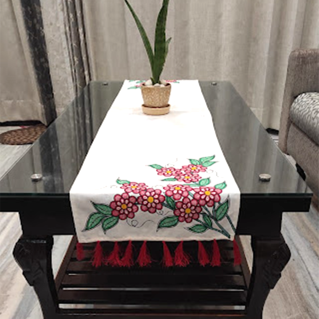 
                  
                    Table Runner With Flower Motif
                  
                