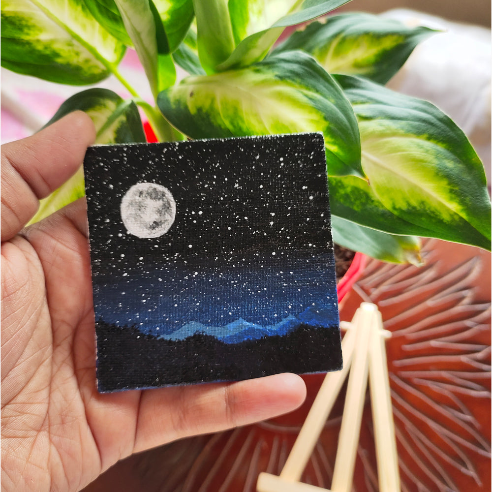 Painting a Galaxy on a Mini Canvas 