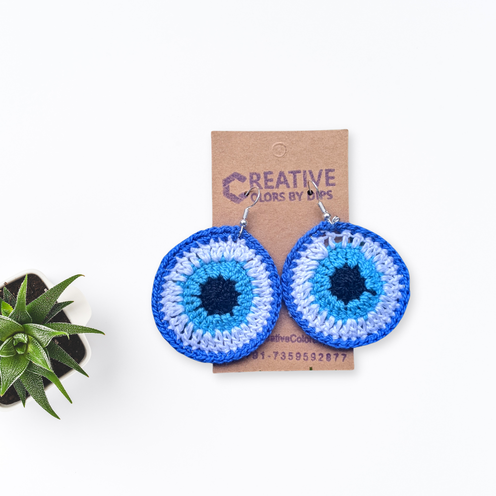 Evil Eye Big Crochet Earring