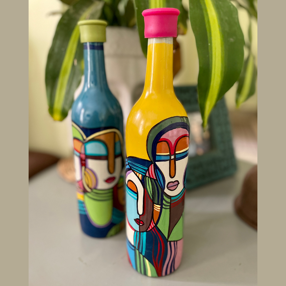 
                  
                    Hand-painted Sisterhood Bottle Decor
                  
                
