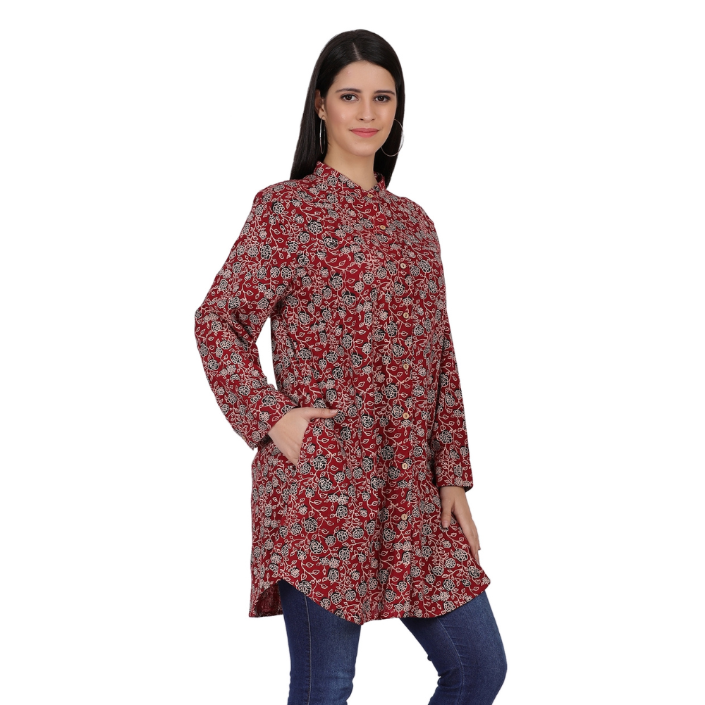 
                  
                    Tunic Kurta in Khadi Cotton Ajrakh Print
                  
                