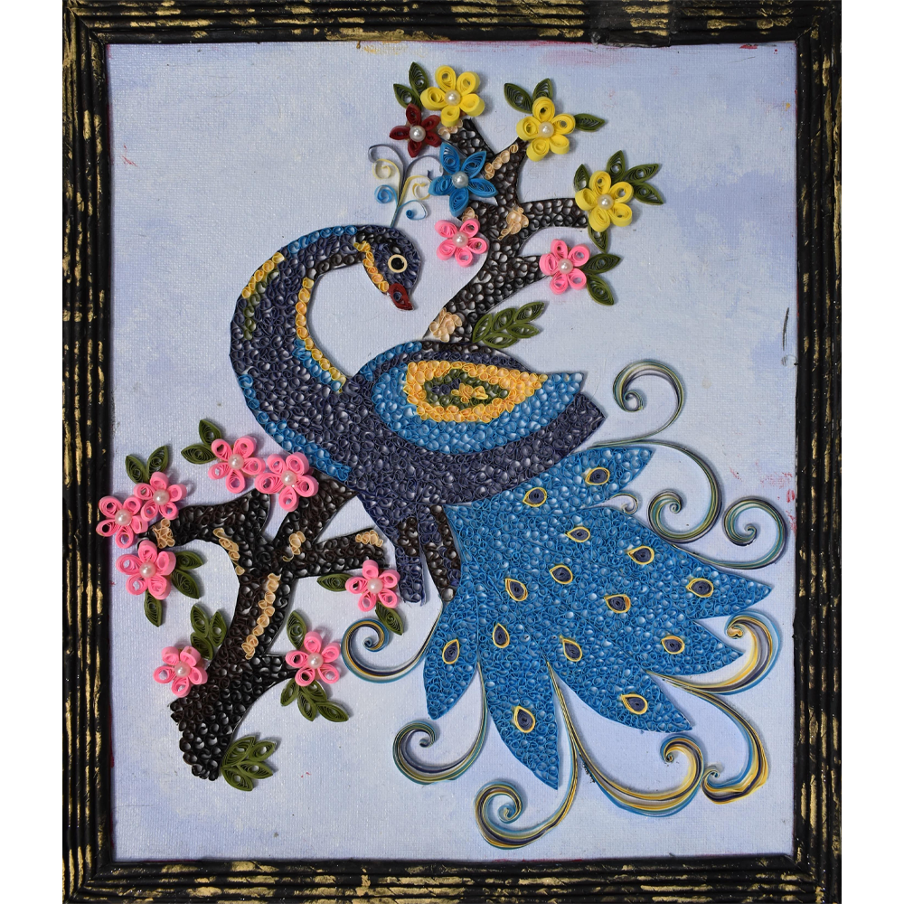 
                  
                    Handmade Quilled Peacock Art
                  
                