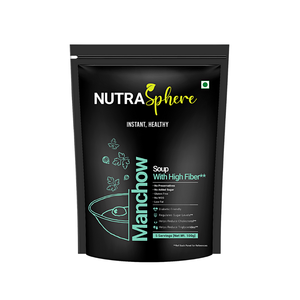
                  
                    NutraSphere Lemon Coriander Diet Soup, Manchow Fiber Soup Mix Powder Combo (100g each)
                  
                