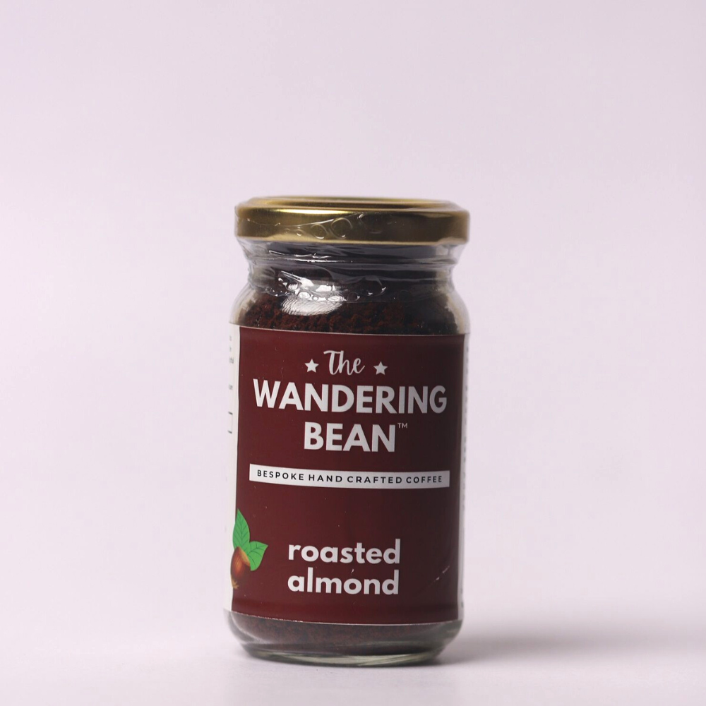The Wandering Bean Instant Coffee Powder with Roasted Almond 60g (Pack of 1)
