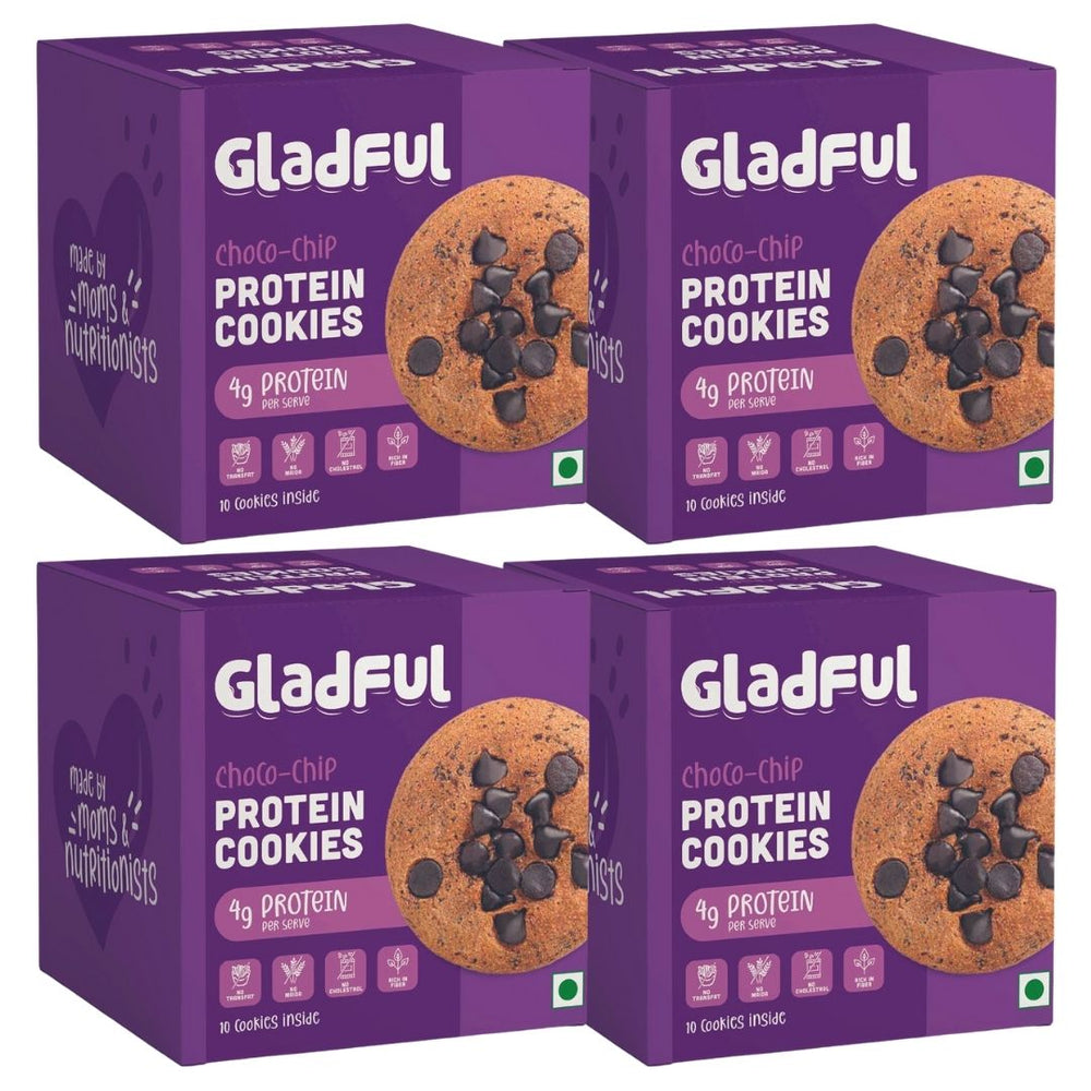 Gladful Choco Chip Protein Cookies