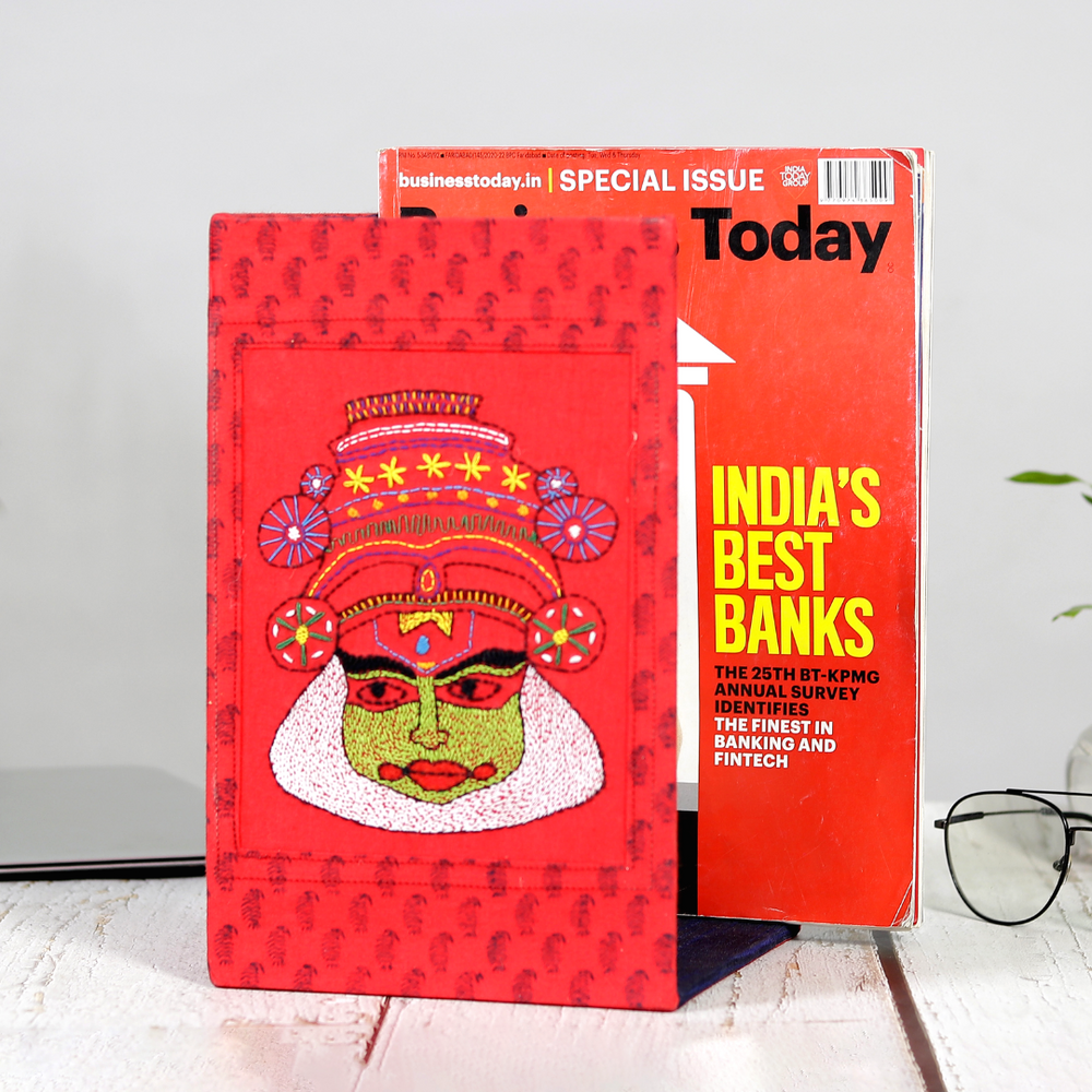 Indha Kathakali Hand-block Print Book Case