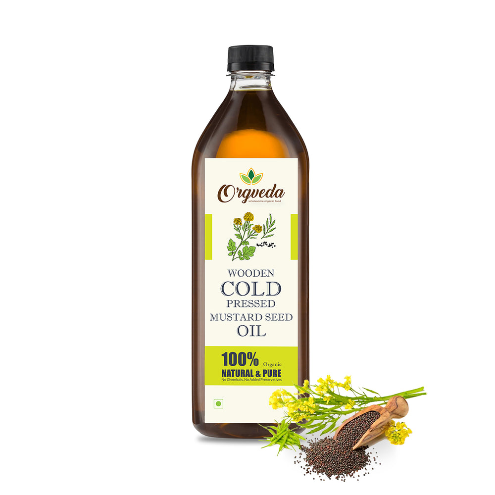 Wooden Cold-Pressed Mustard Oil (1L)