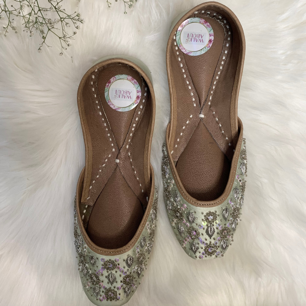 
                  
                    Double-Cushioned Hand-embroidered Jhuttis
                  
                