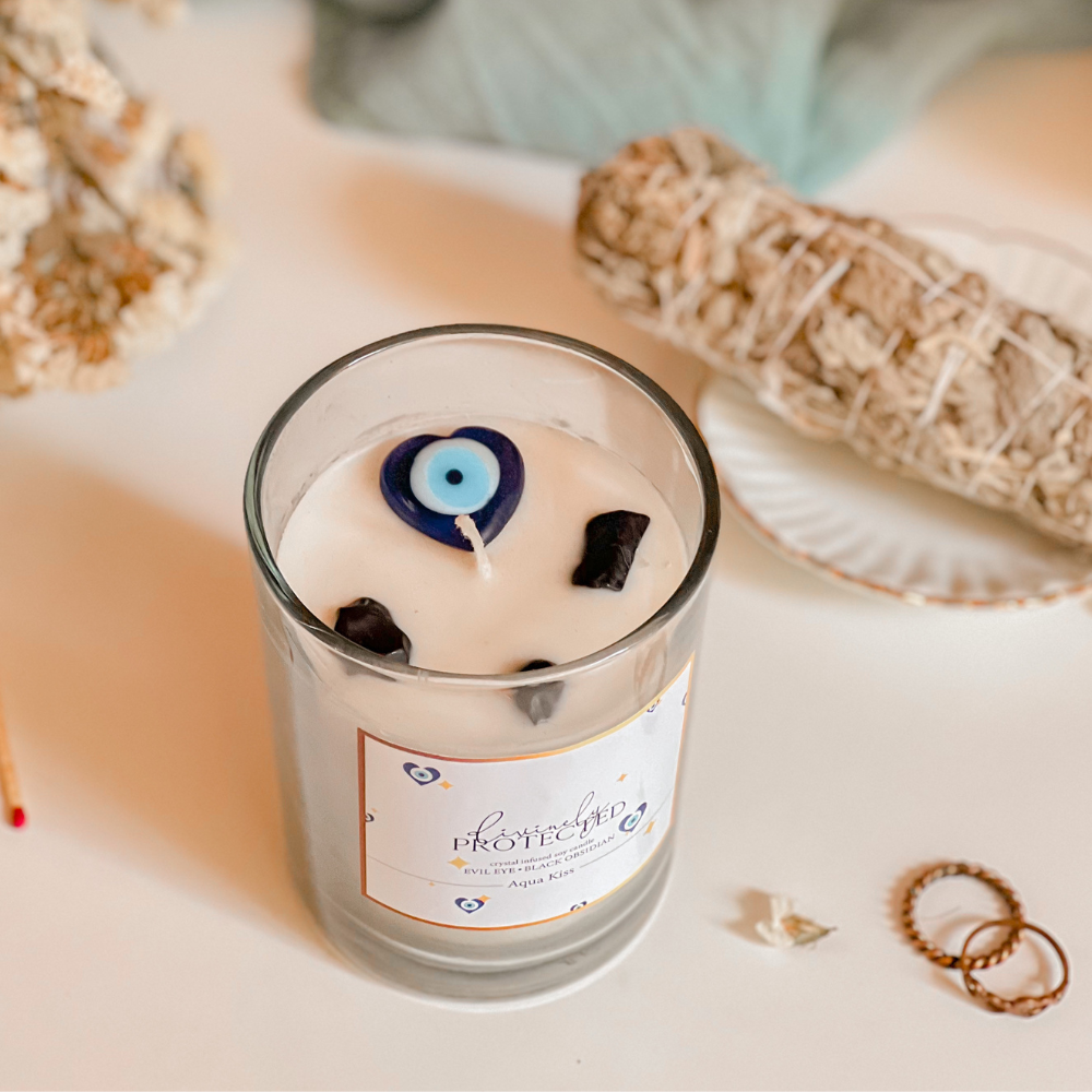 Crystal Infused Luxe Soy Candle (100g)