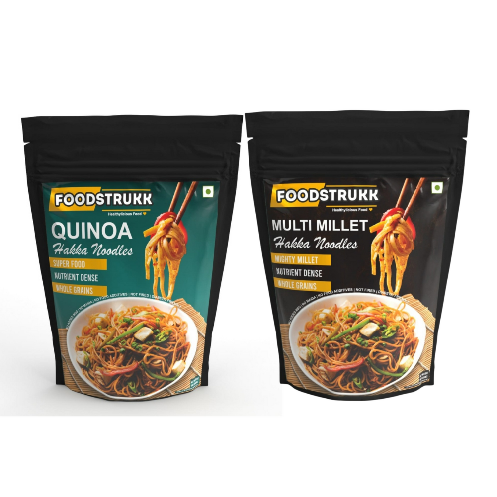 Foodstrukk Millet Noodles - Multi Millet & Quinoa Millet Noodles (Pack of 2) - 175g