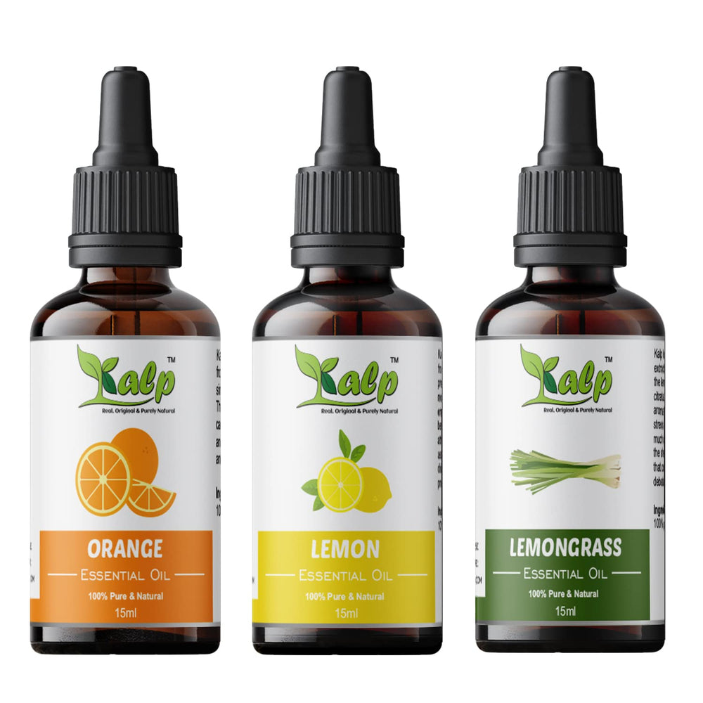 Orange, Lemon, Lemongrass Oil - 5ml (pack of 3)