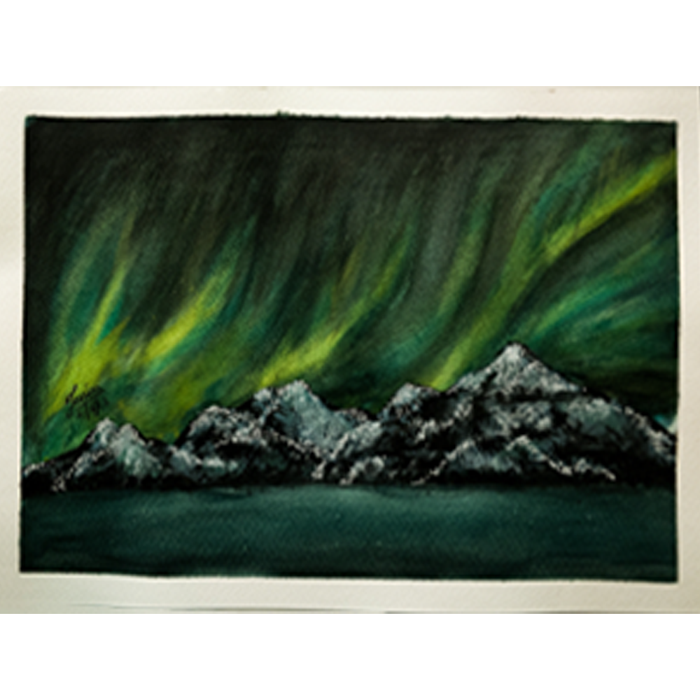 
                  
                    'Northern Lights' - Watercolor Painting
                  
                