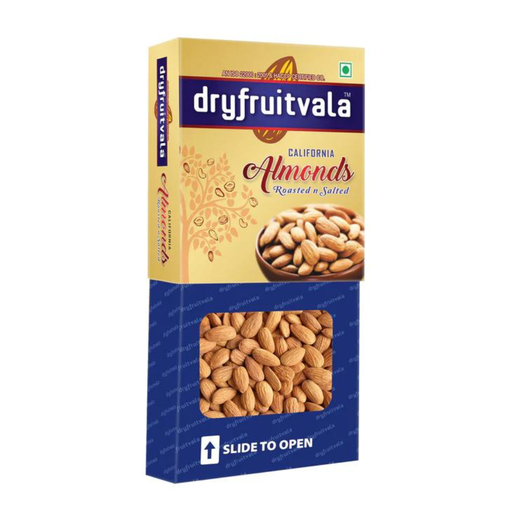 Dryfruitvala California Almonds Roasted And Salted (100g)