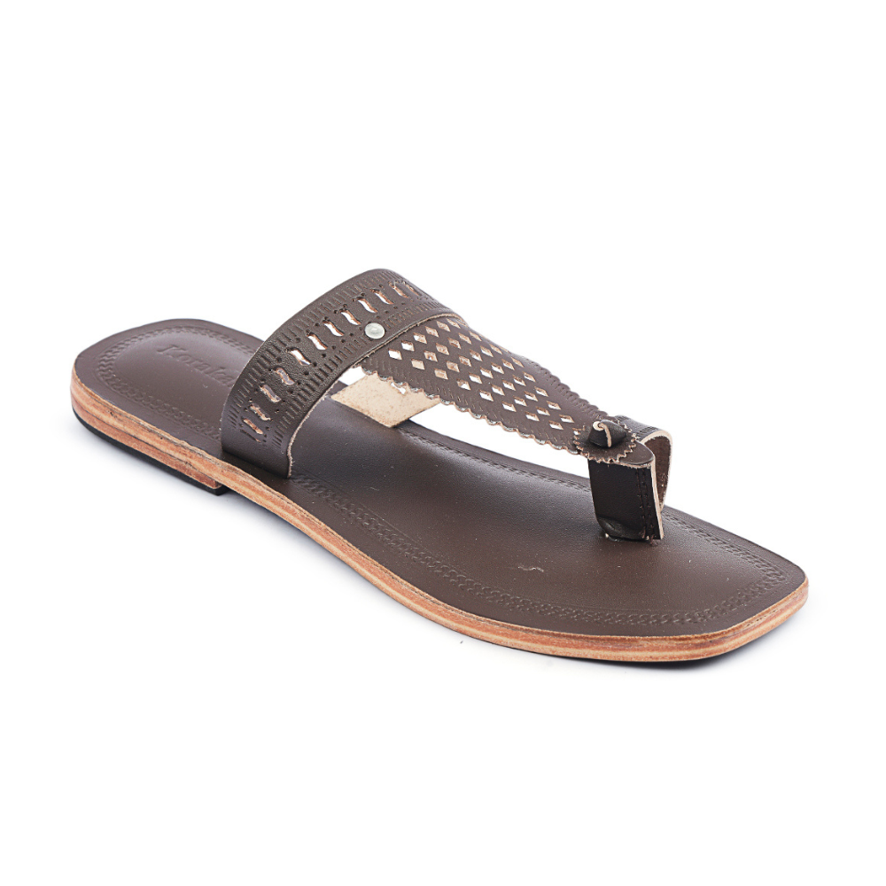 
                  
                    Korakori Chic Brown Kolhapuri Slippers
                  
                