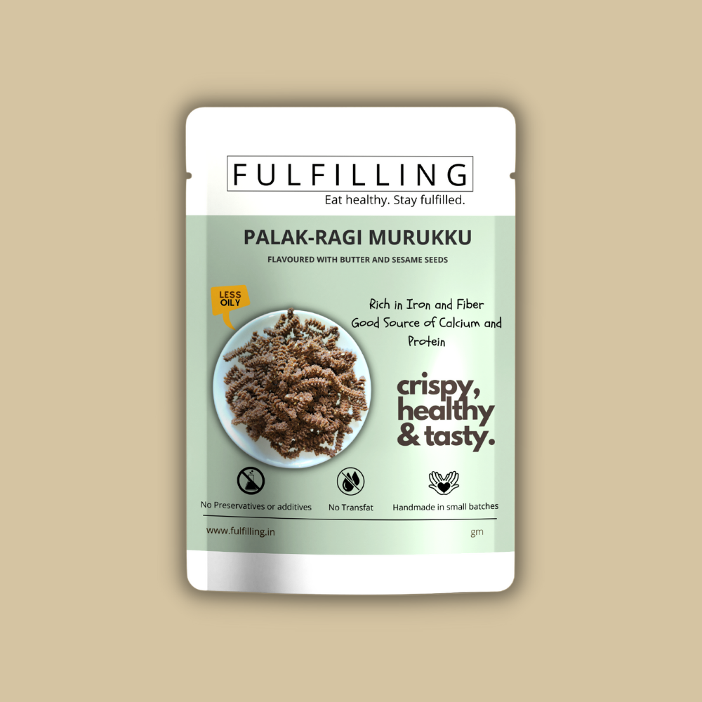 
                  
                    Fulfilling Palak Ragi (Finger Millet) Murukku (125g)
                  
                