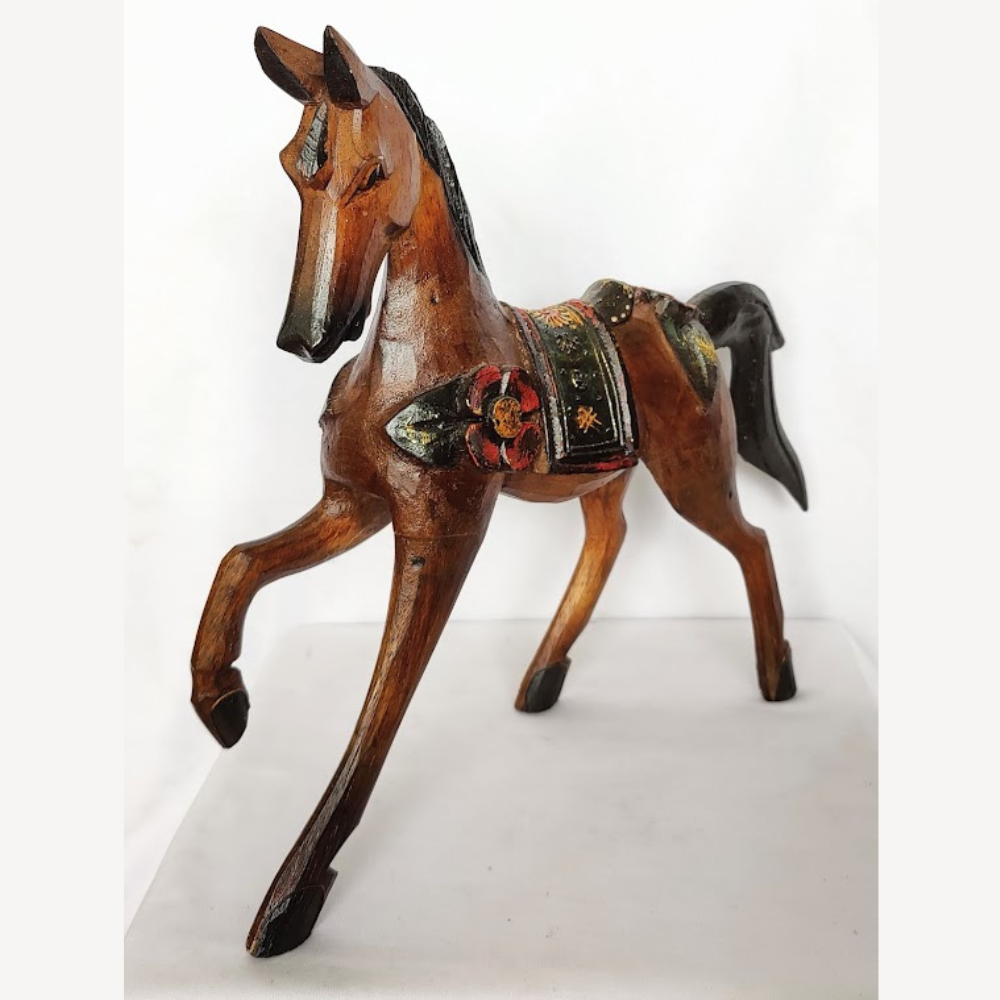 
                  
                    Handcrafted Wooden Horse Statuette
                  
                