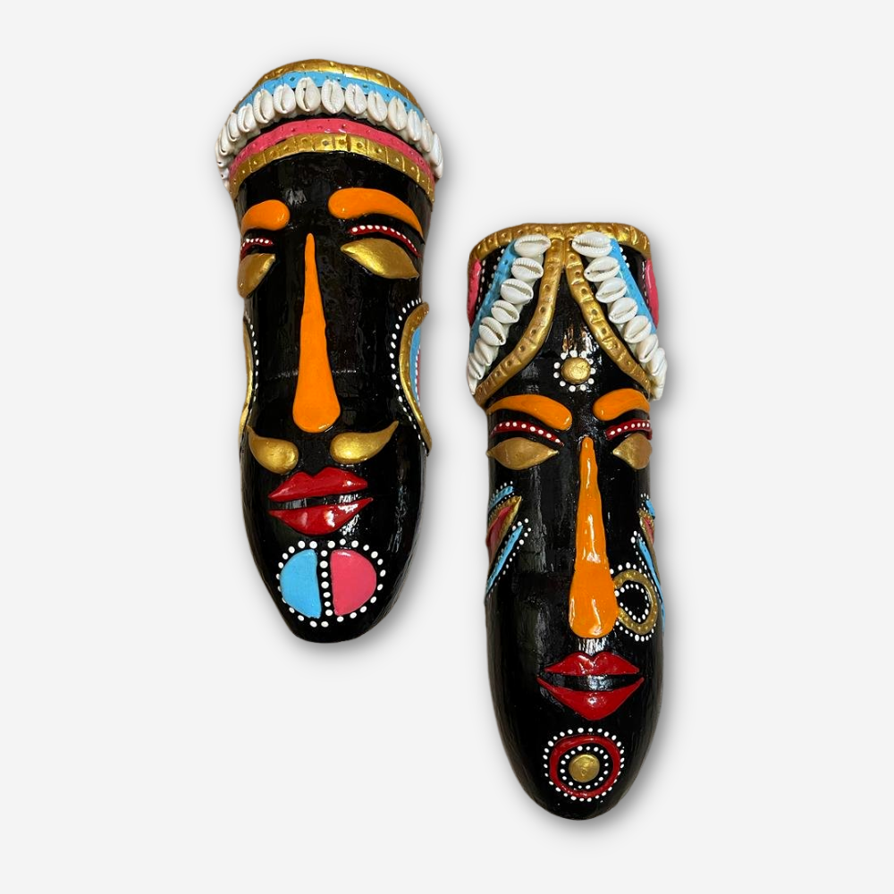 
                  
                    Handmade Tribal Masks (Set of 2)
                  
                