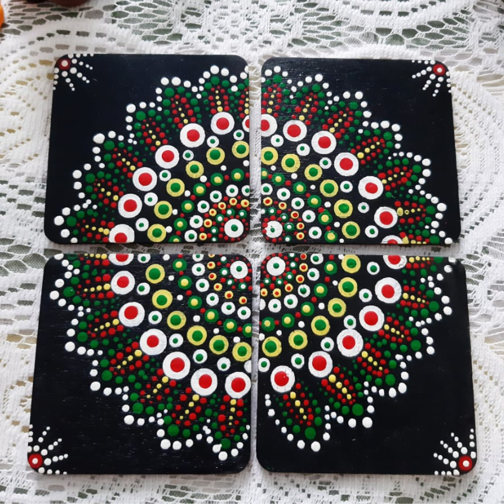 
                  
                    Mandala Art Wooden Coasters (Set of 4)
                  
                