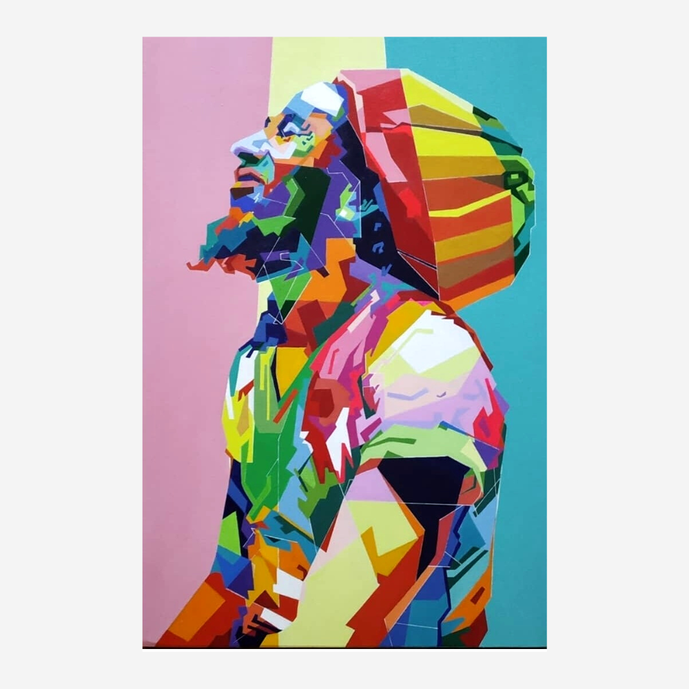 Bob Marley Multicolour Painting