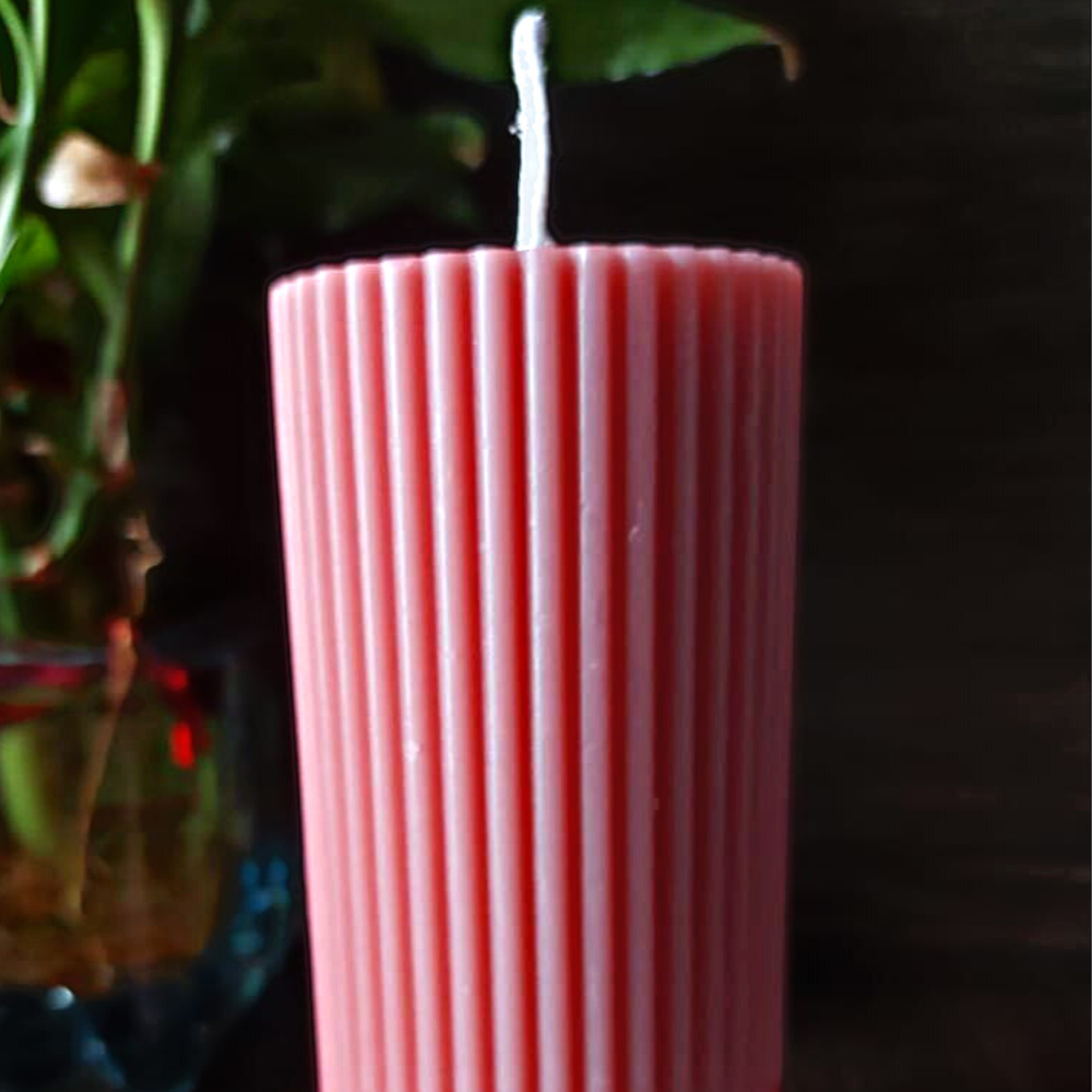 
                  
                    Handmade Rubbed Pillar Candle
                  
                