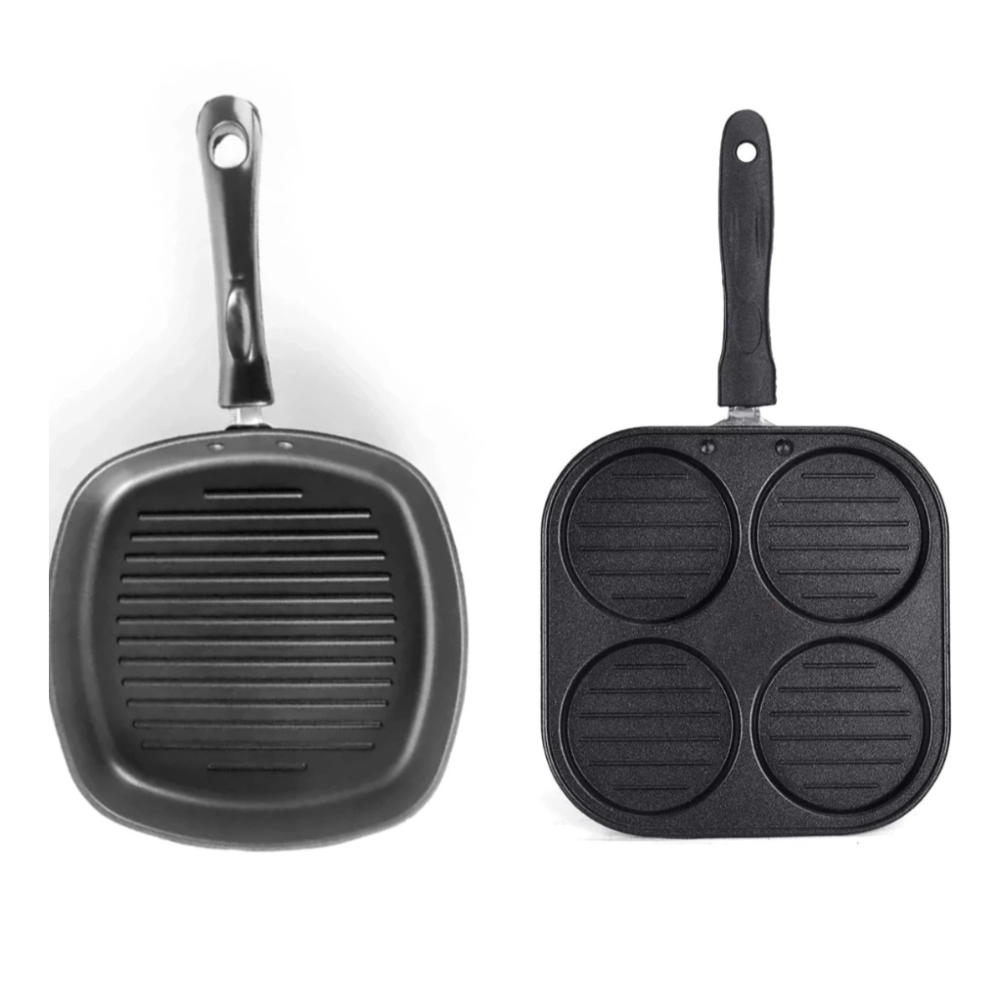 Grill Pan and Snacks Maker Combo (Pack of 2)