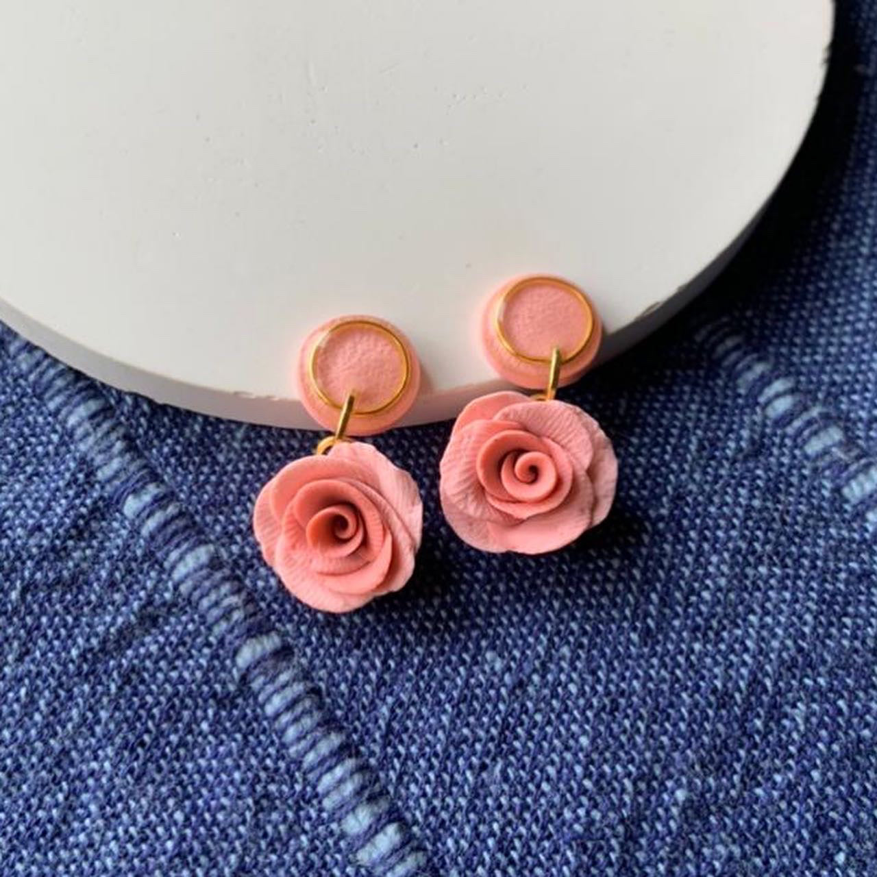 
                  
                    Polymer Clay Rose Earrings
                  
                