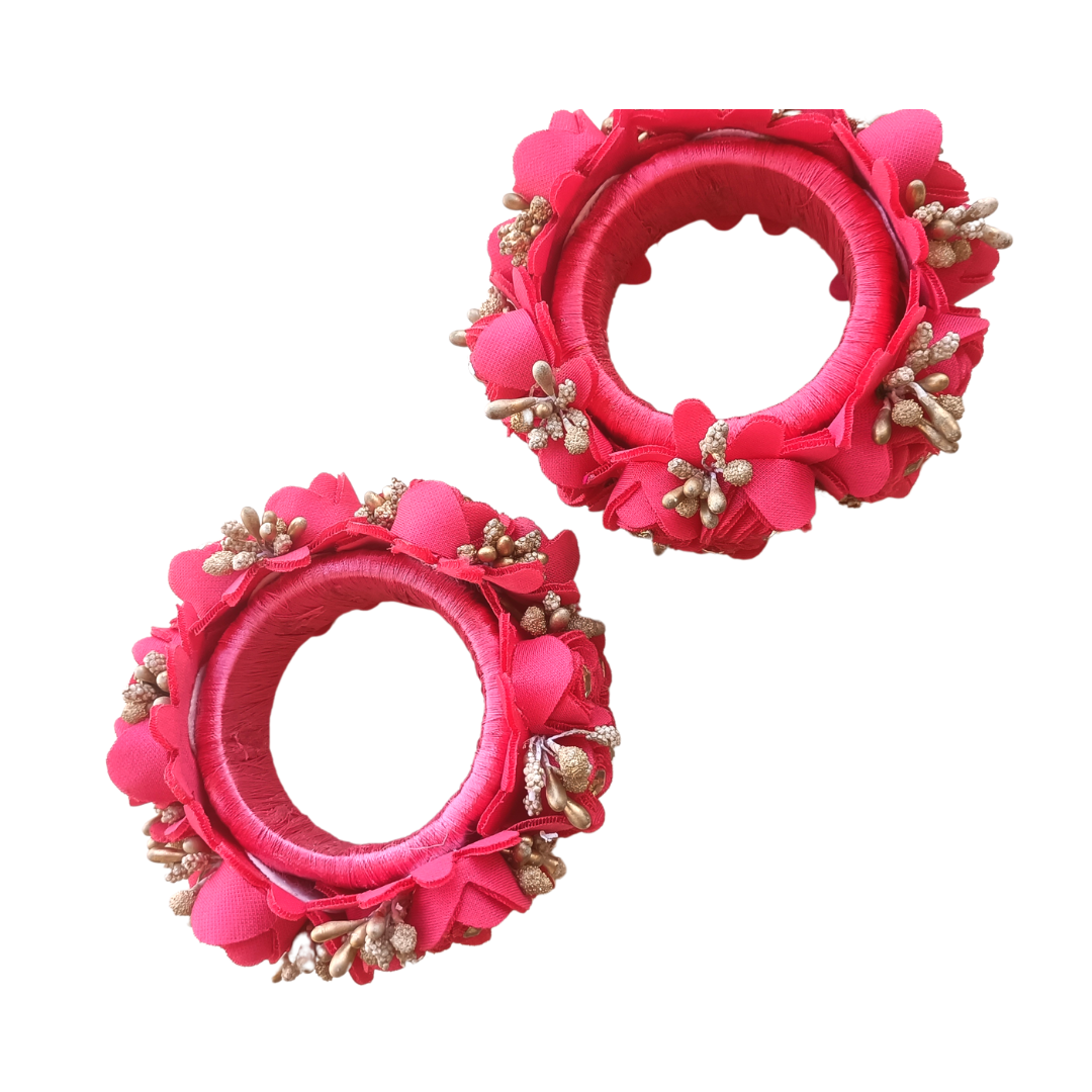 
                  
                    Pink Silk Thread Bangles
                  
                