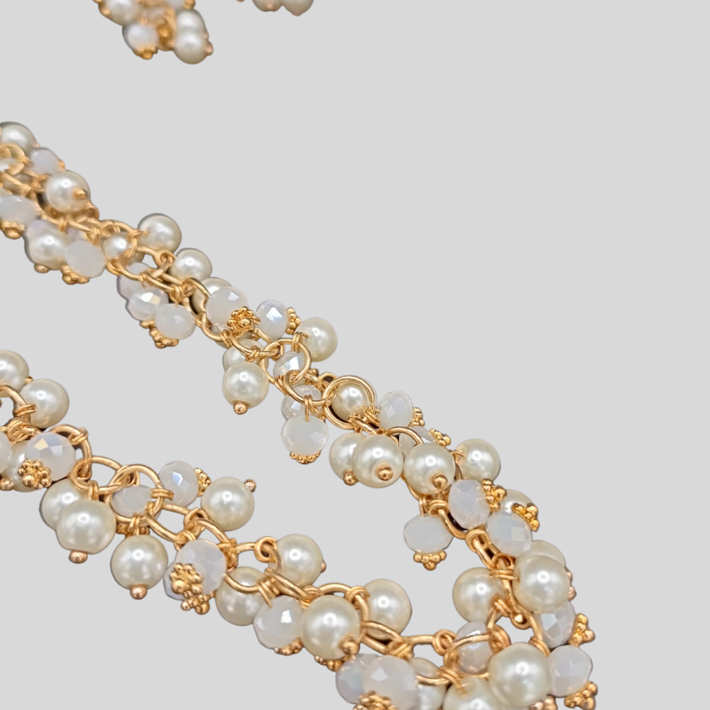 
                  
                    Elegant White Crystal Full length Stone Jewellery Set for Women
                  
                