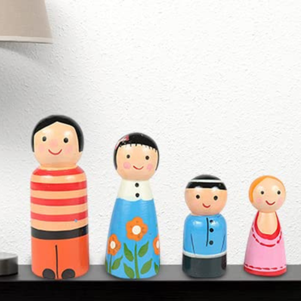 Wooden online peg figures